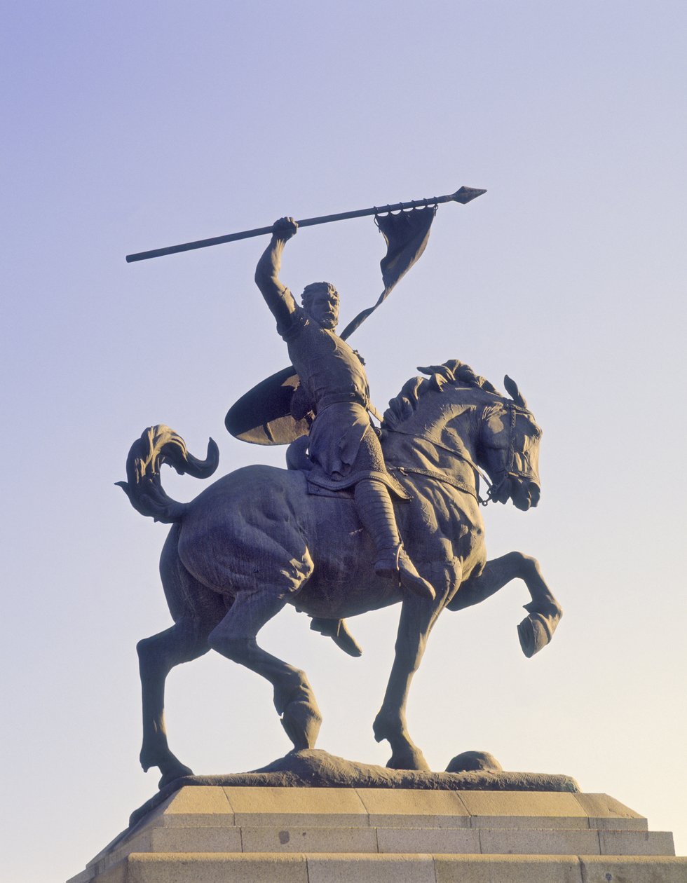Monument til El Cid (ca. 1040-99) (bronze) af School Spanish