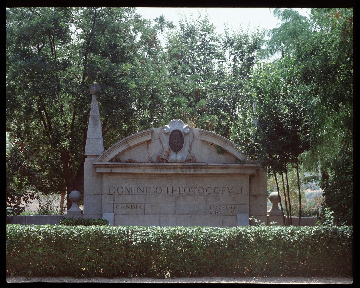 Udsigt over El Greco-monumentet af School Spanish