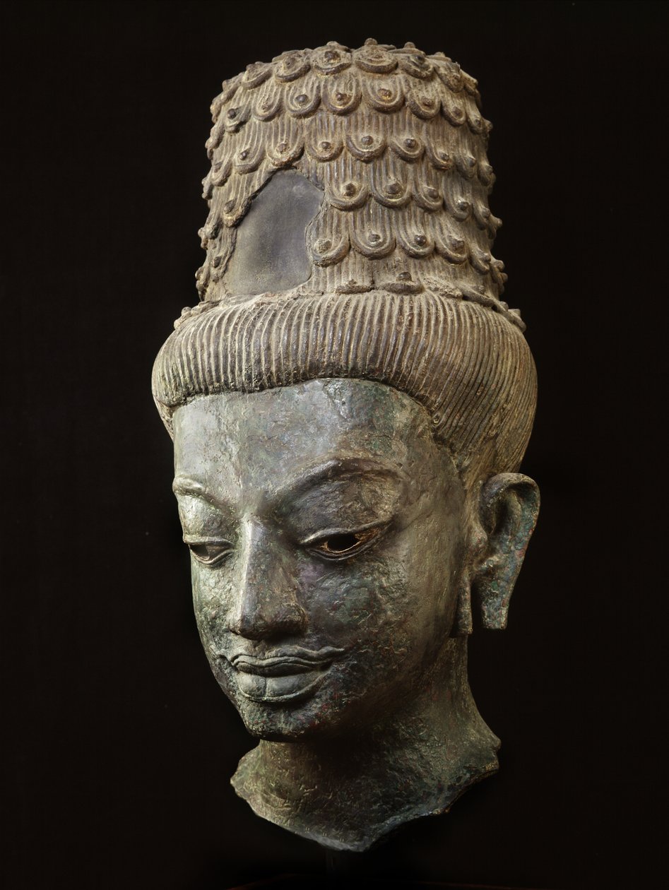 Kæmpe hoved af en bodhisattva (bronze) af School Thai