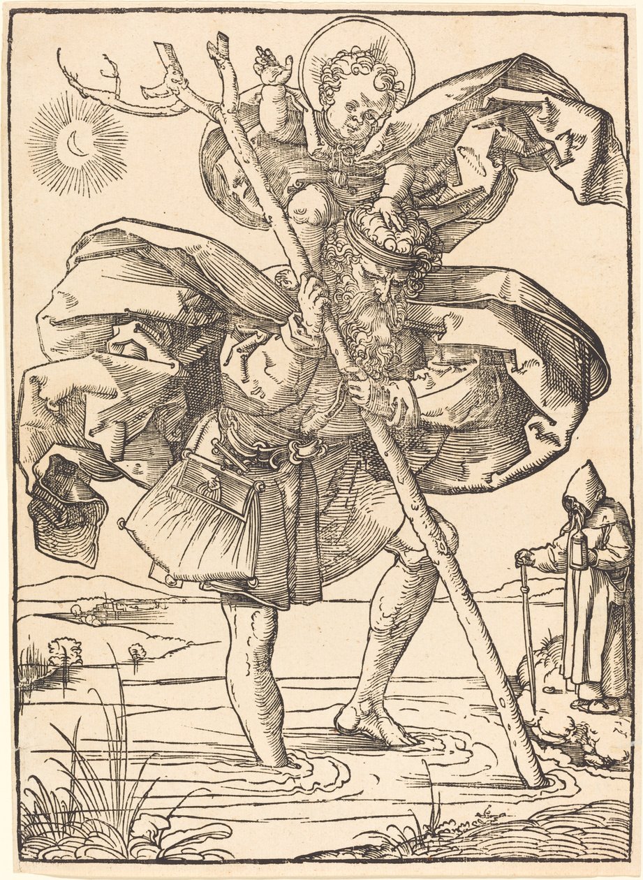 Sankt Christopher af School of Albrecht Dürer