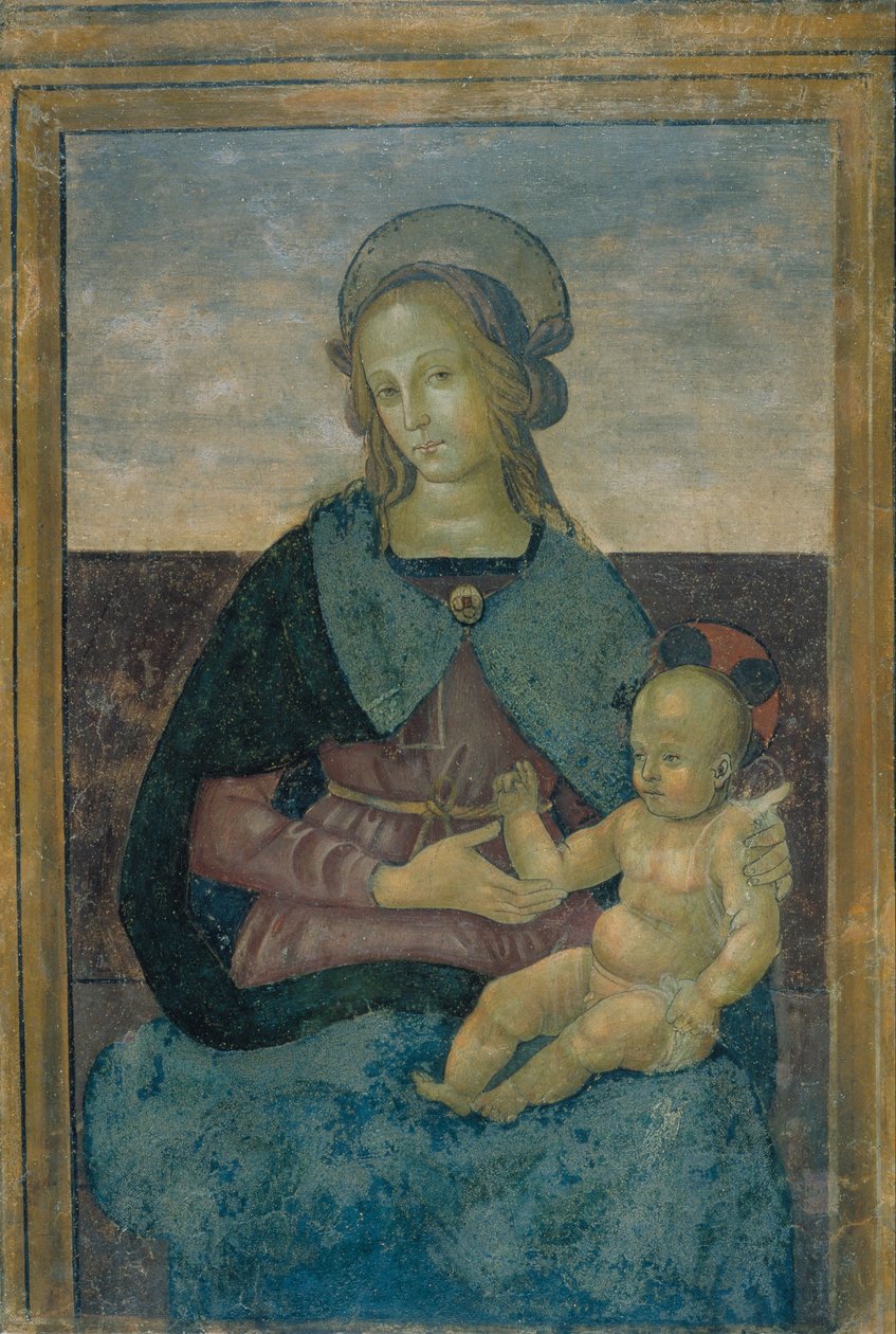 Jomfru og barn af School of Perugino