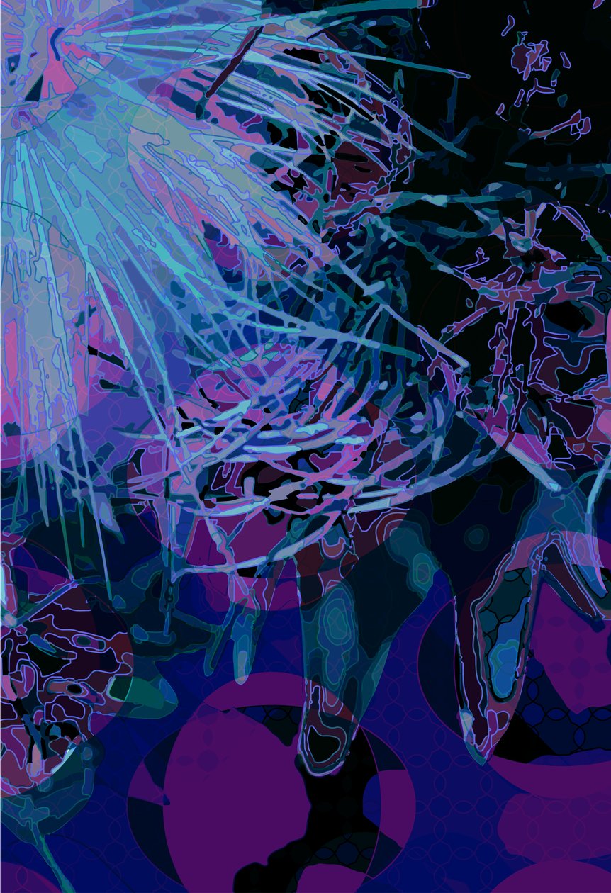 Artiskok_abst_vert3 (digital) af Scott J. Davis