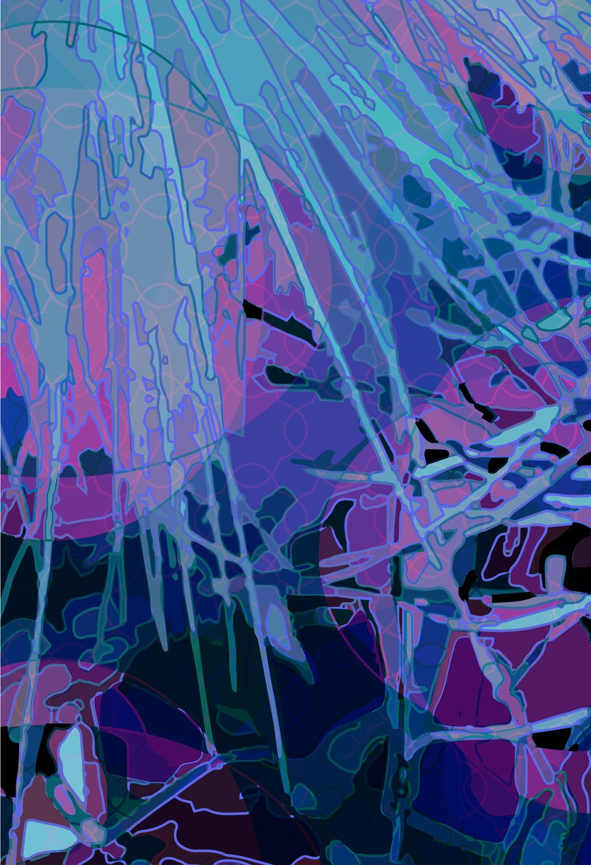 Artichoke_abst_vert3a (digital) af Scott J. Davis