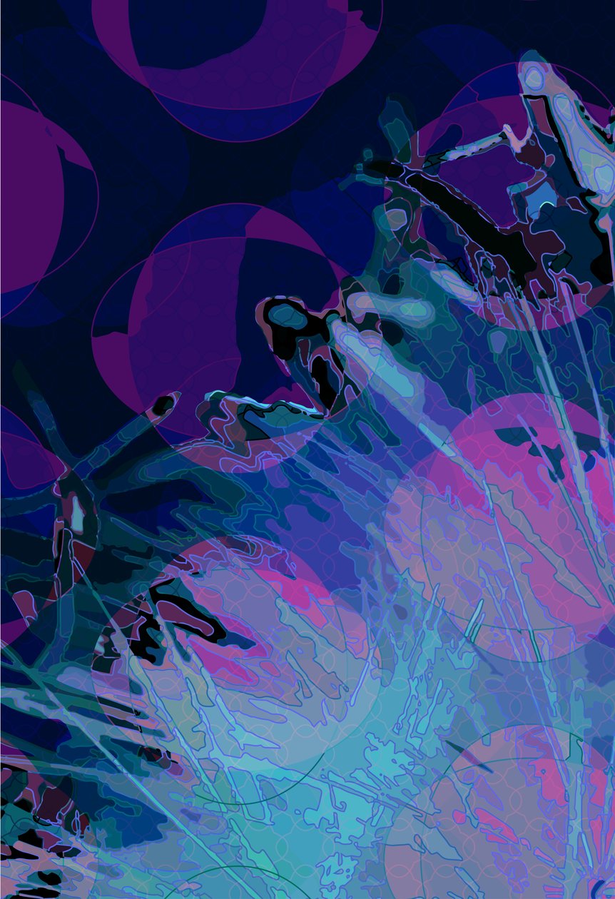 Artiskoke_abst_vert7 (digital) af Scott J. Davis