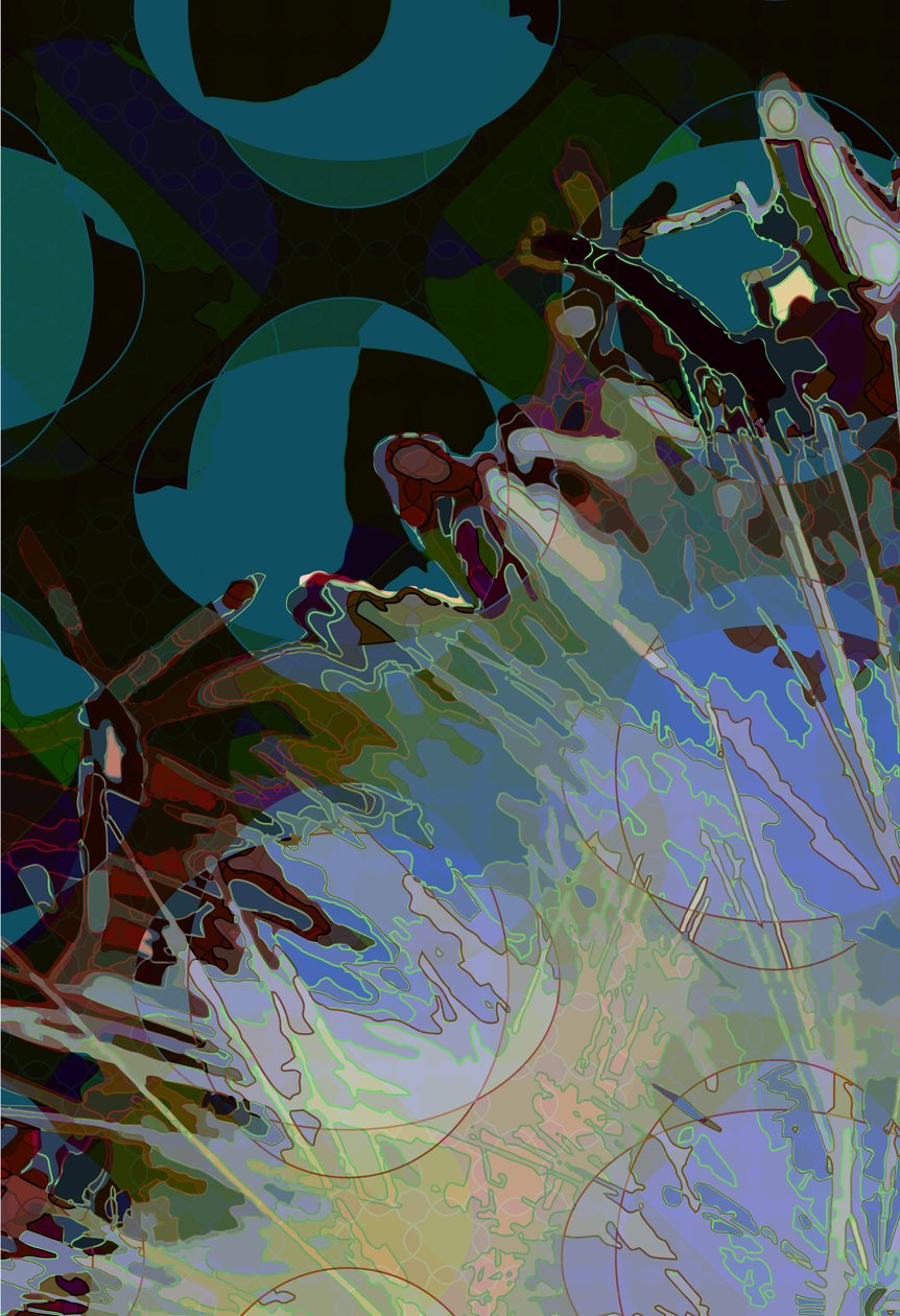 Artiskok_abst_vert8 (digital) af Scott J. Davis