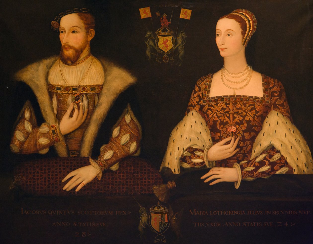 King James V og Queen Mary of Guise af Scottish School