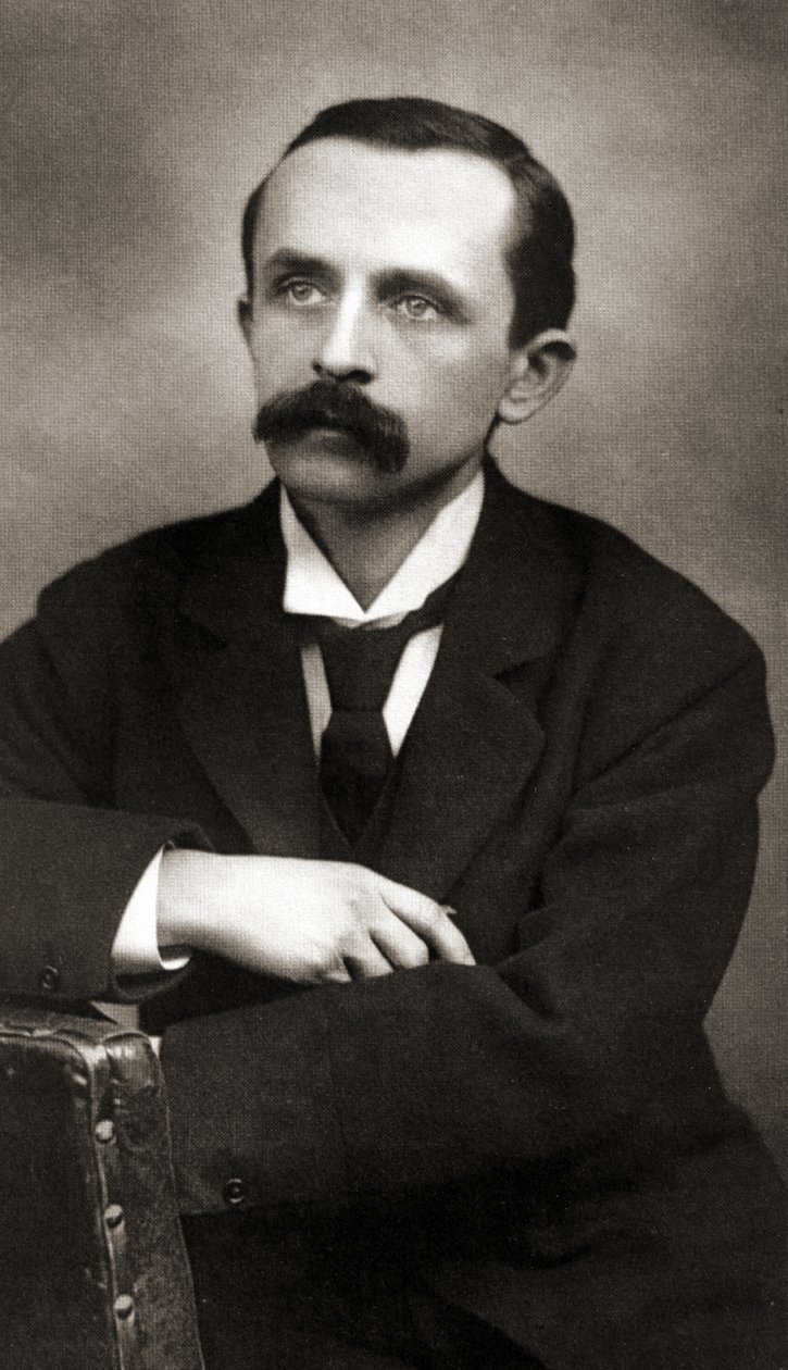 Portræt af J.M.Barrie, c1890 (Sepia-foto) af Scottish School
