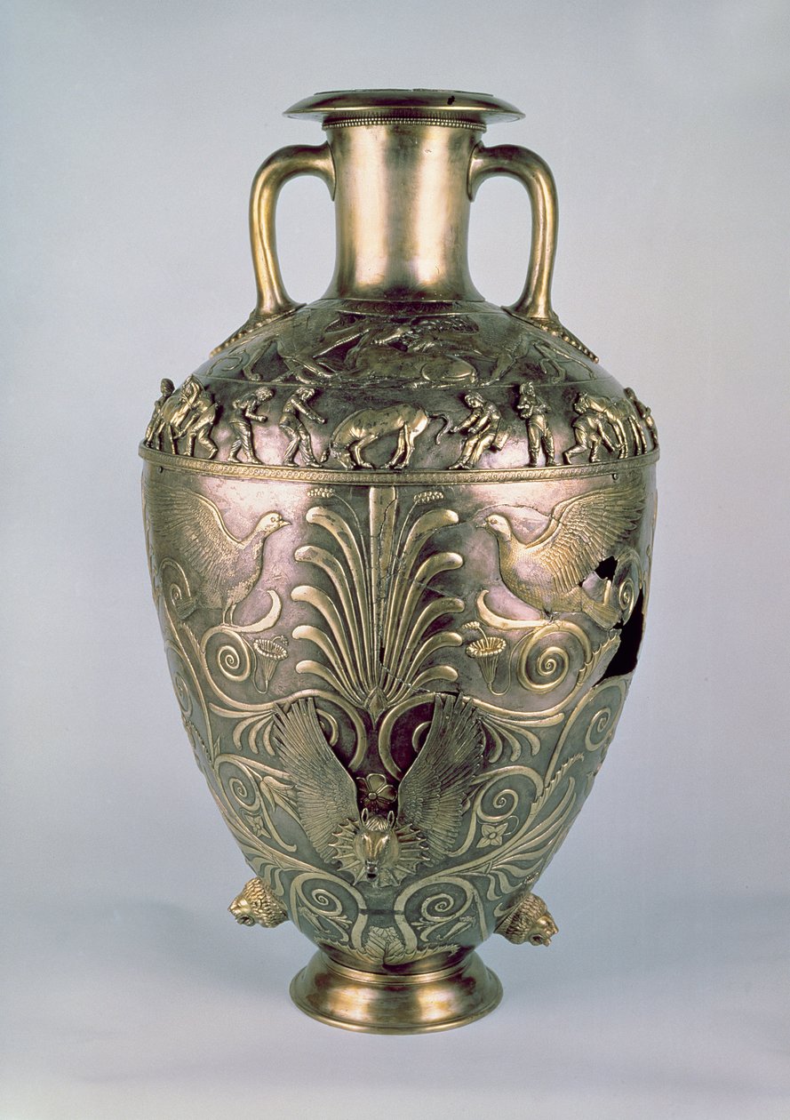 Amphora, slutningen af det 4. århundrede f.Kr. (forgyldt sølv) af Scythian