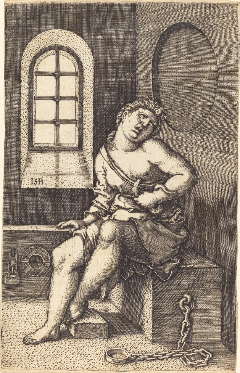 Cleopatra siddende af Sebald Beham