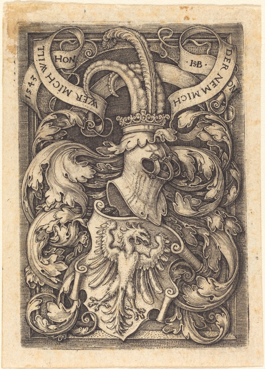Våbenskjold med en ørn af Sebald Beham