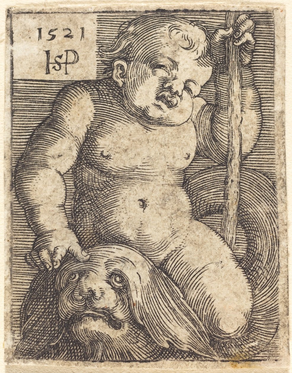 Geni på en delfin af Sebald Beham