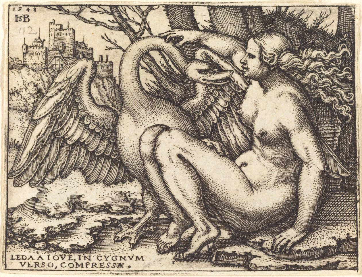 Leda og Svanen af Sebald Beham