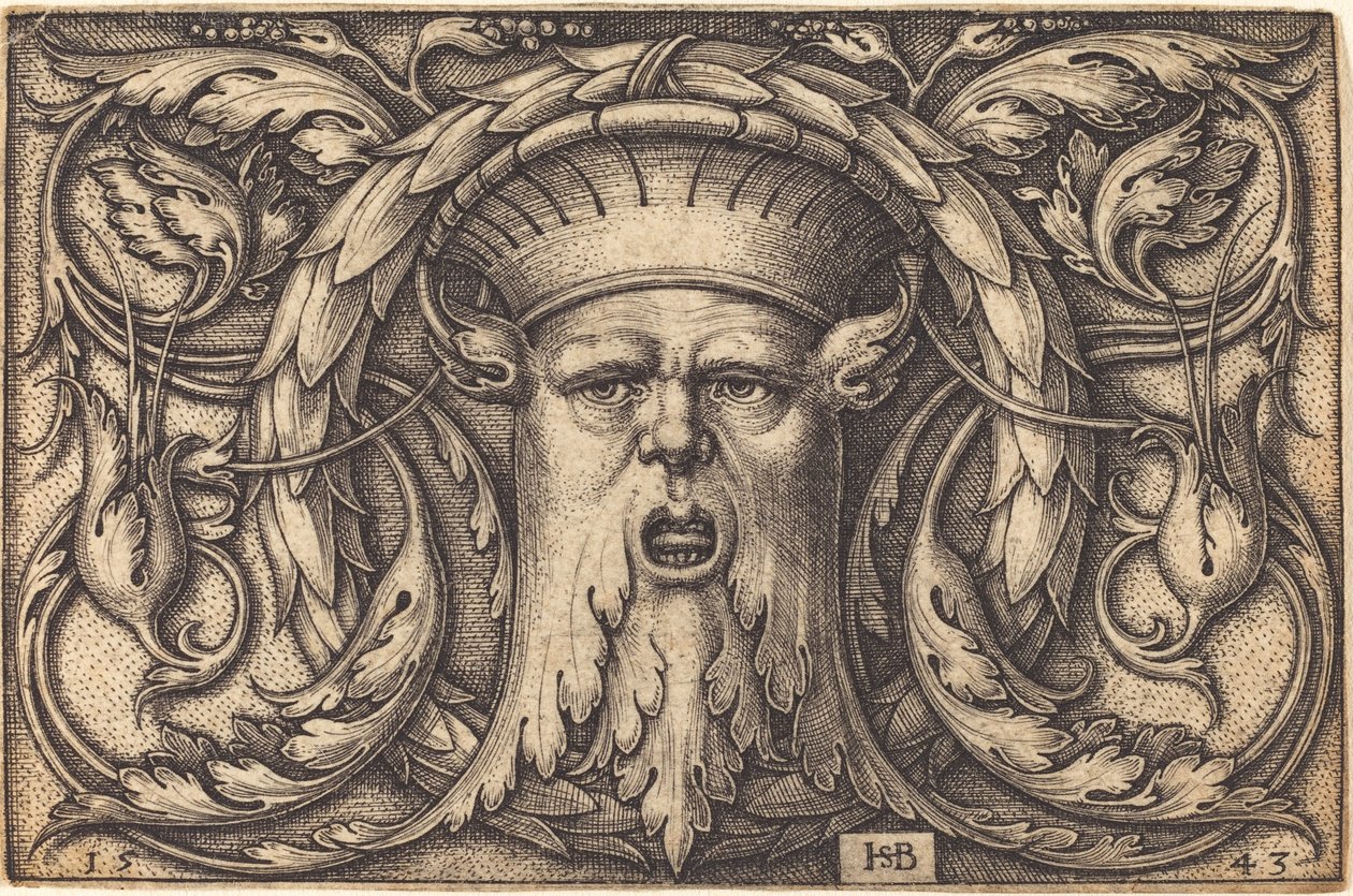 Ornament med maske af Sebald Beham