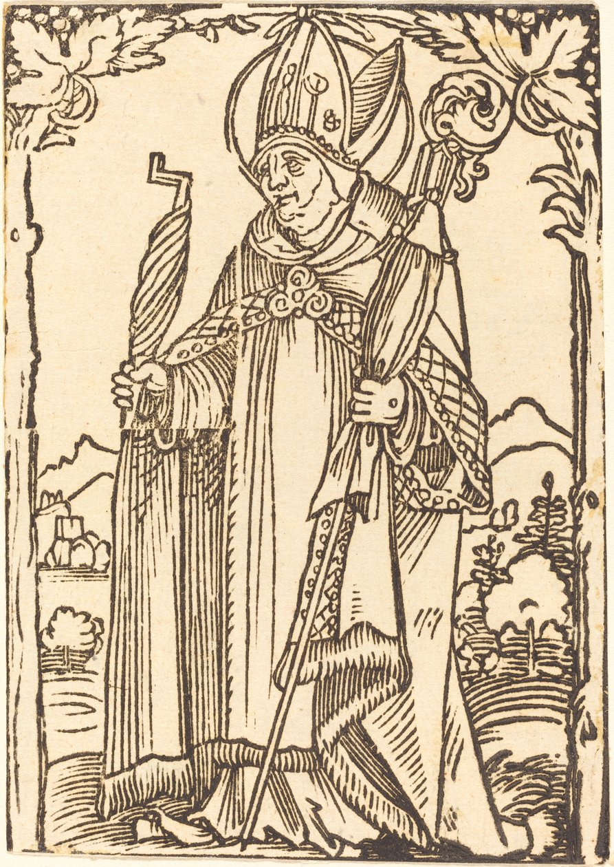 Sankt Erasmus som biskop af Sebald Beham