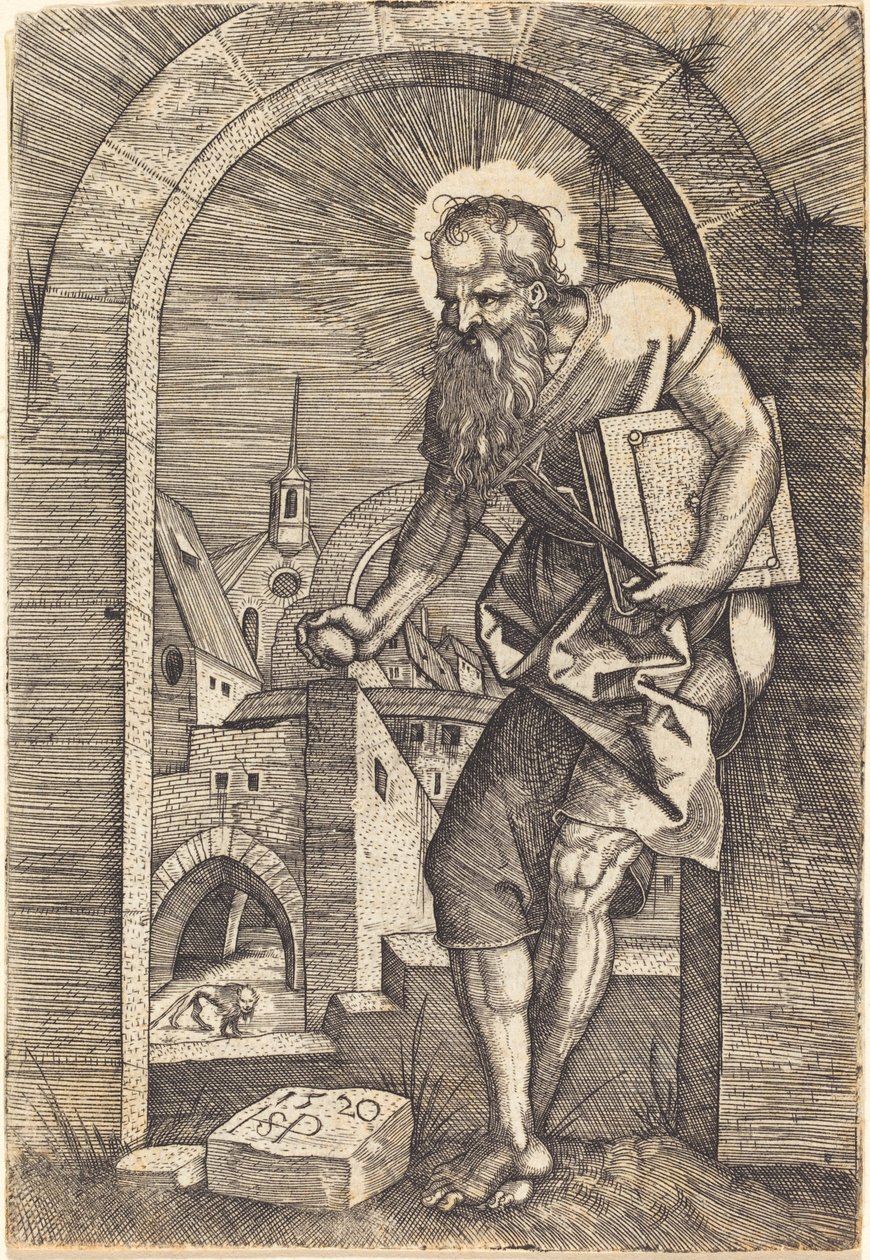 Sankt Hieronymus ved buen af Sebald Beham