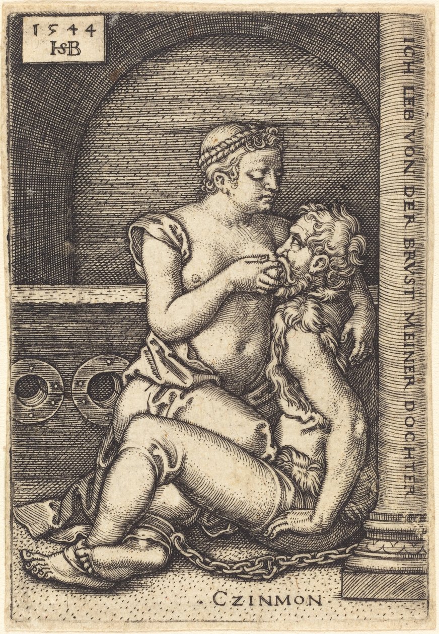 Simon og hans datter (Cimon og Pero) af Sebald Beham