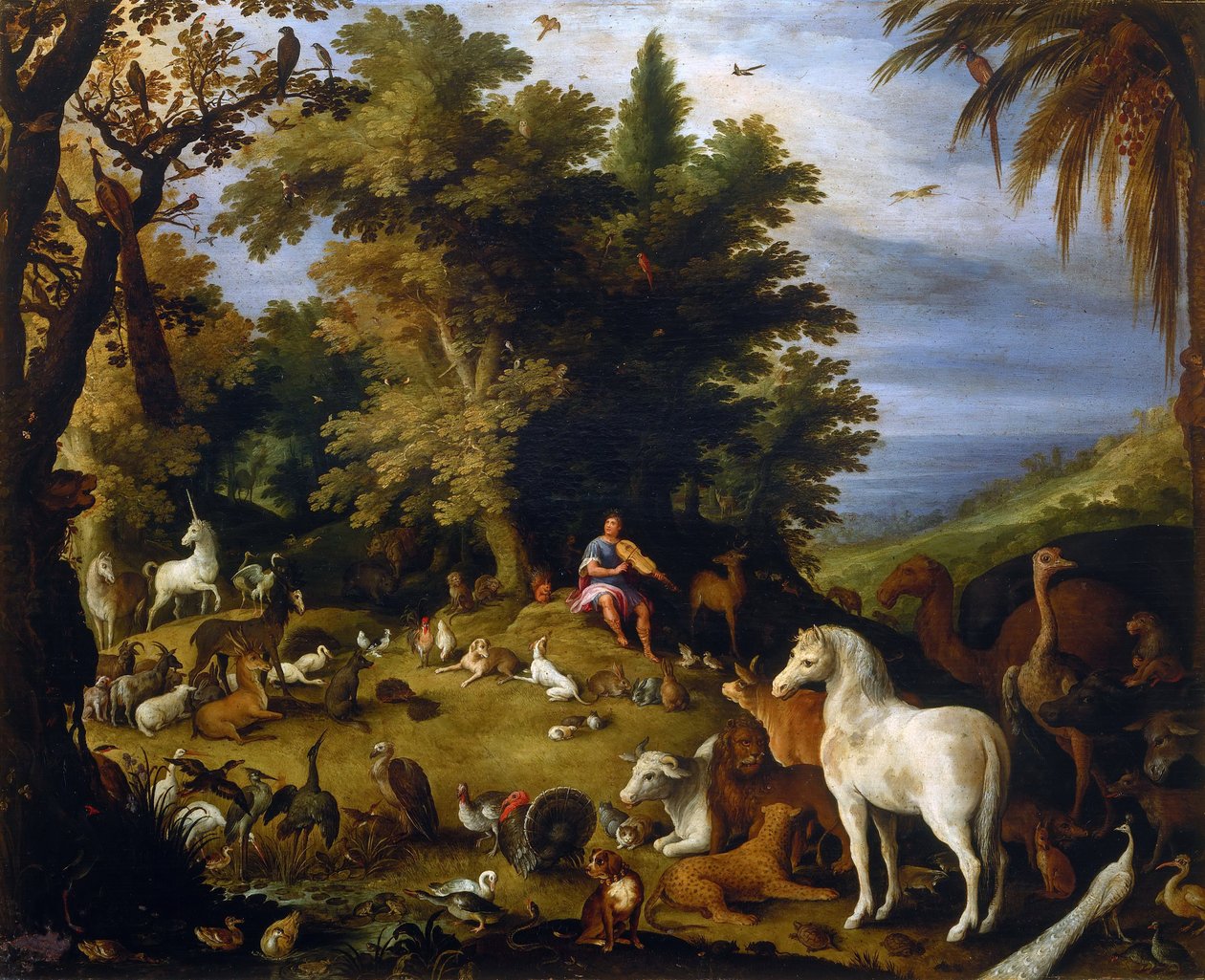 Orpheus blandt dyrene, ca 1595. af Sebastiaen Vrancx