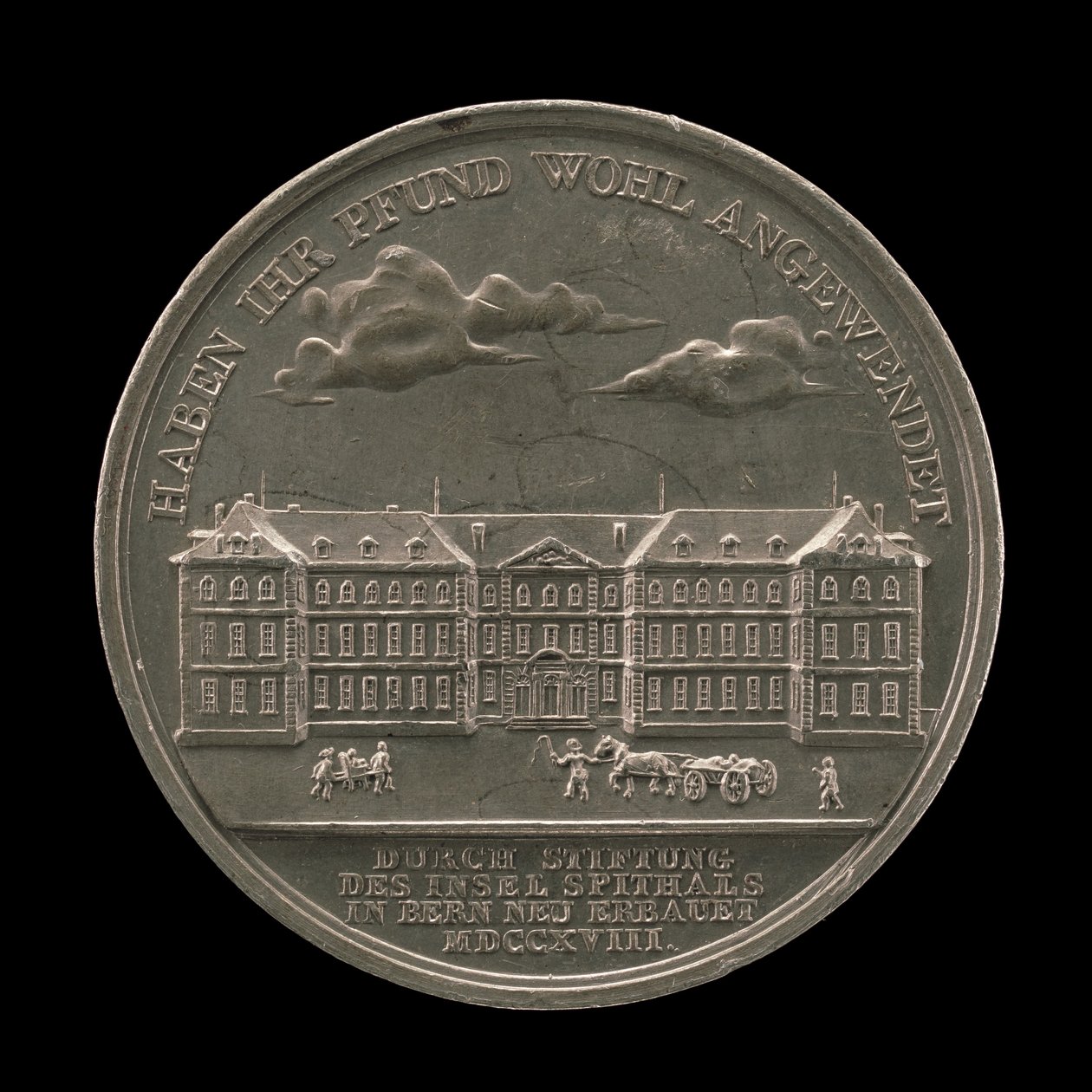 Inselspital, Bern [revers], 1818. af Sebastian Burger