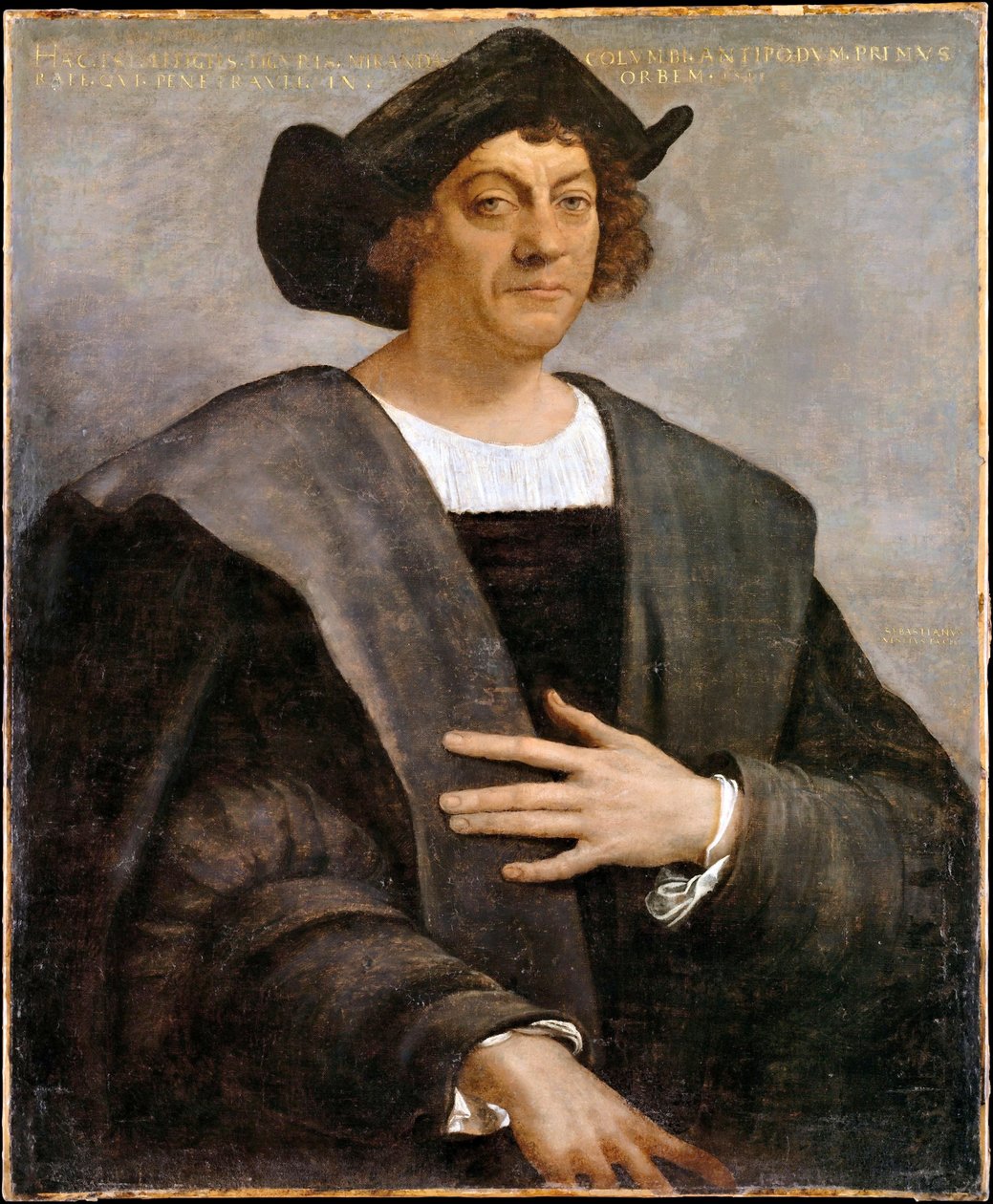 Portræt af en mand, der siges at være Christopher Columbus af Sebastiano del Piombo