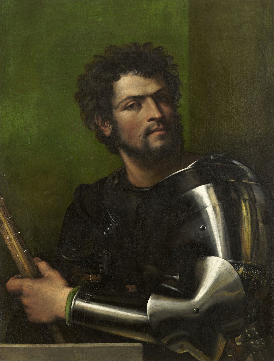 Portræt af en mand i rustning af Sebastiano del Piombo