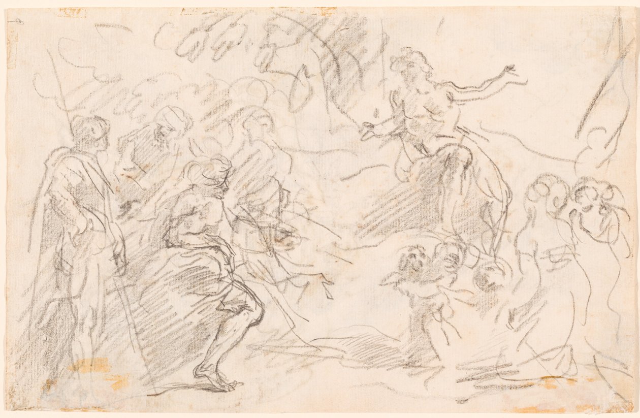 Bibelsk scene [verso] af Sebastiano Ricci
