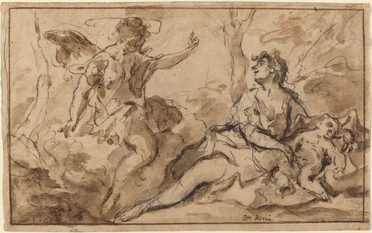 Englen viser sig for Hagar og Ismael af Sebastiano Ricci