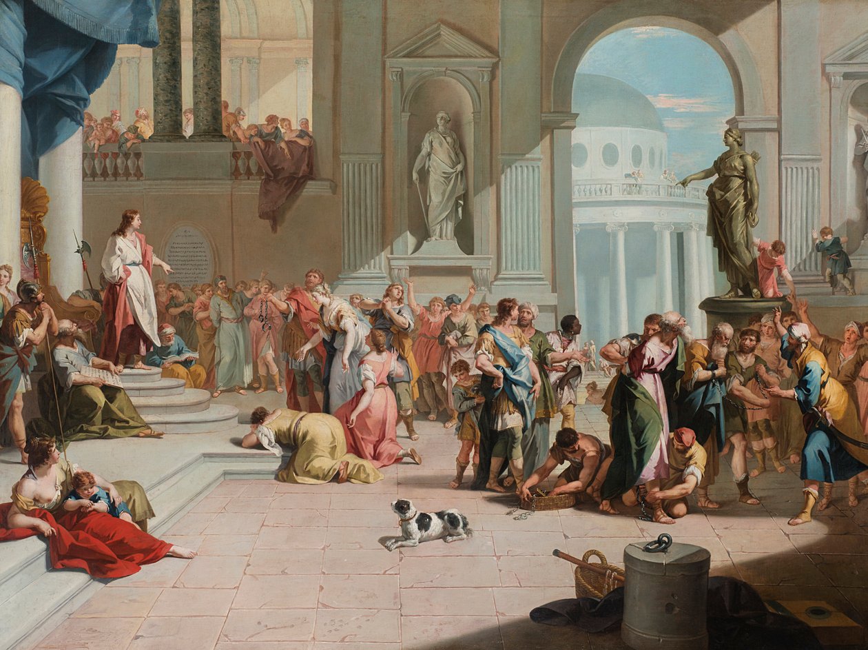 Susannas befrielse af Daniel. af Sebastiano Ricci