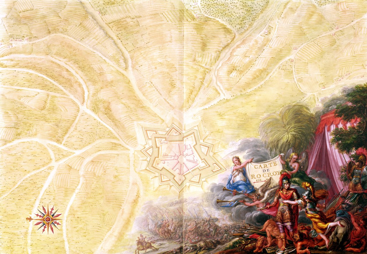 Ms 988 Tome 3 fol.14 Kort over Rocroi, fra 