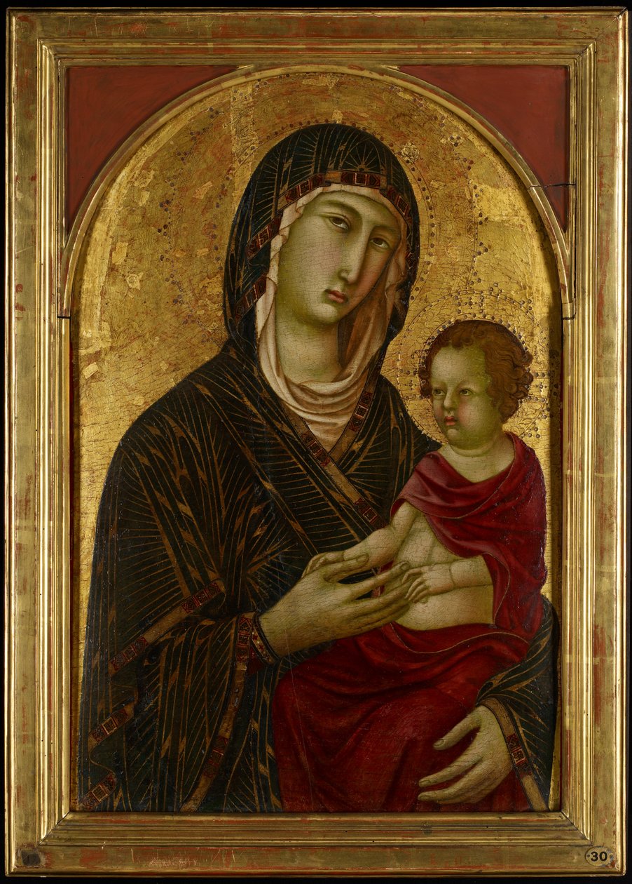 Madonna og barn, ca. 1310 (tempera og guld malet på poppelpanel) af Segna di Bonaventura