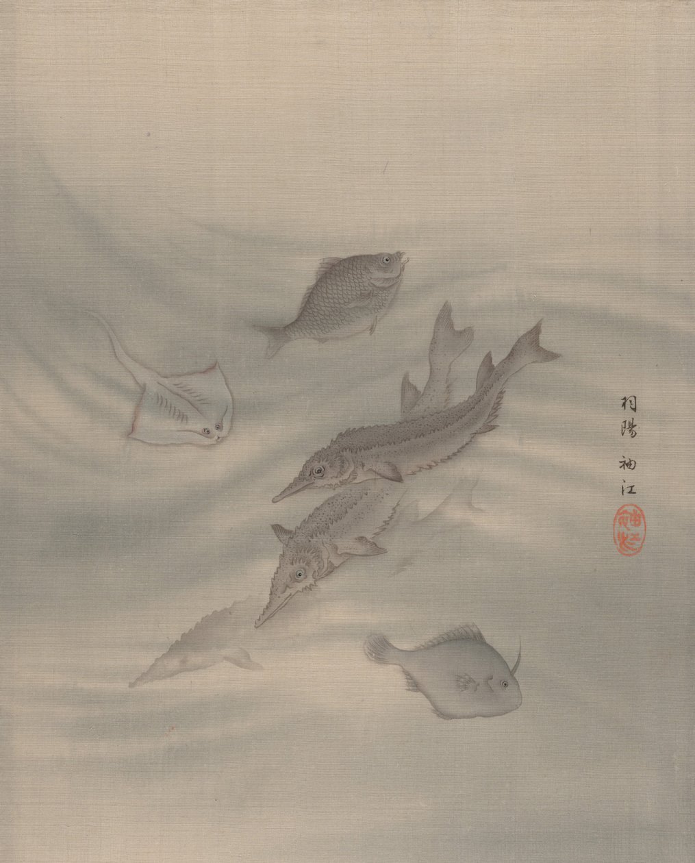 Fisk, ca. 1890-92. af Seki Shuko
