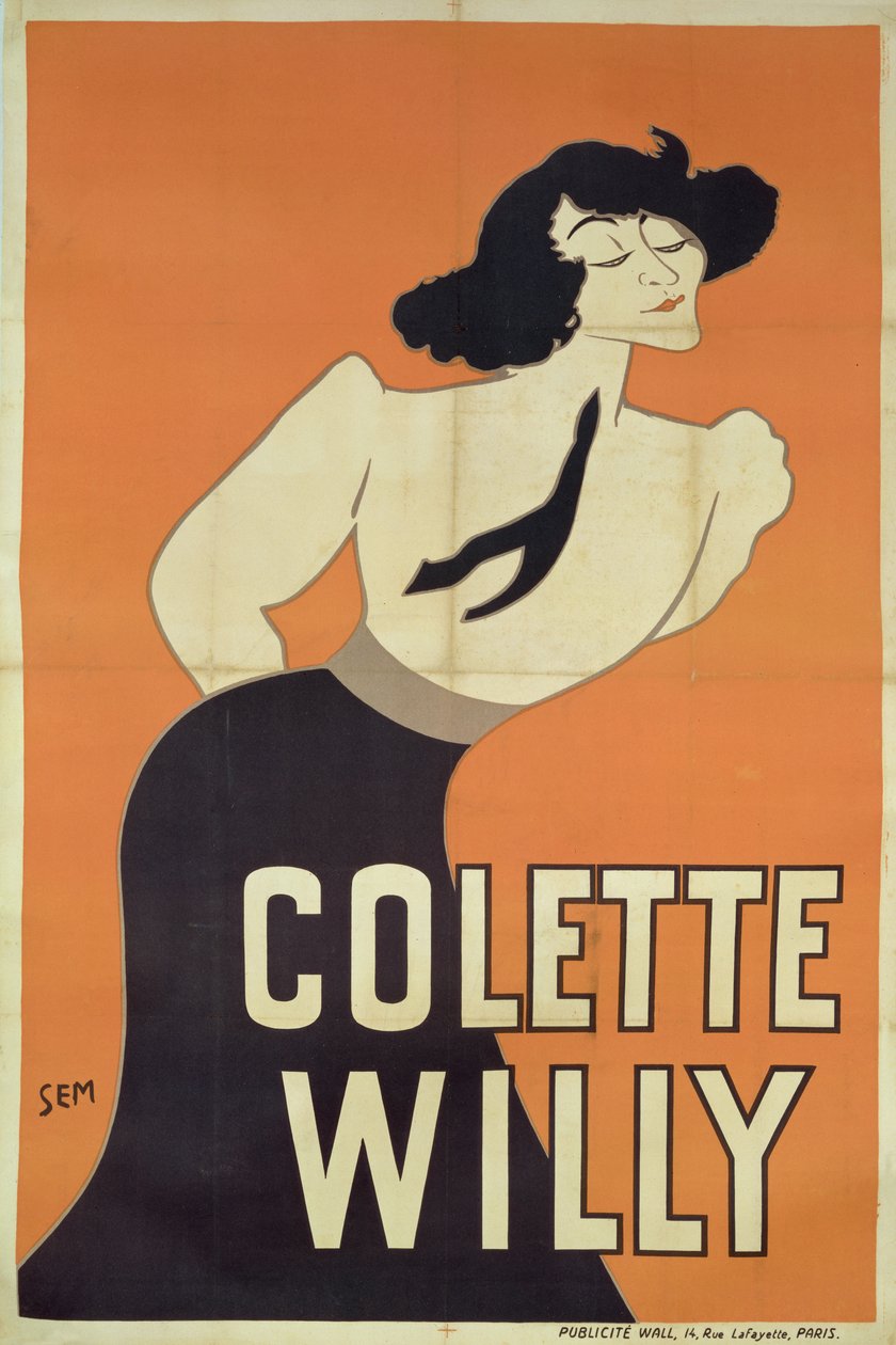 Plakat med Colette Willy (1873-1954) af Sem