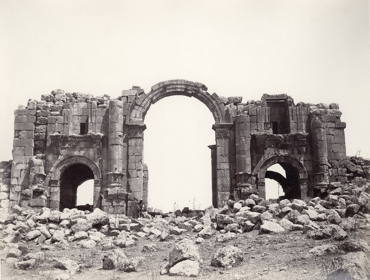 Hadrians bue ved Jerash, 1867 af Sergeant Henry Phillips