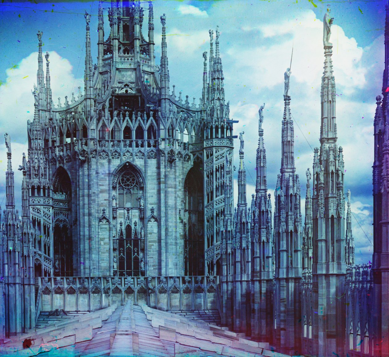 Katedralen i Milano, 1905-1915 af Sergey Prokudin Gorsky