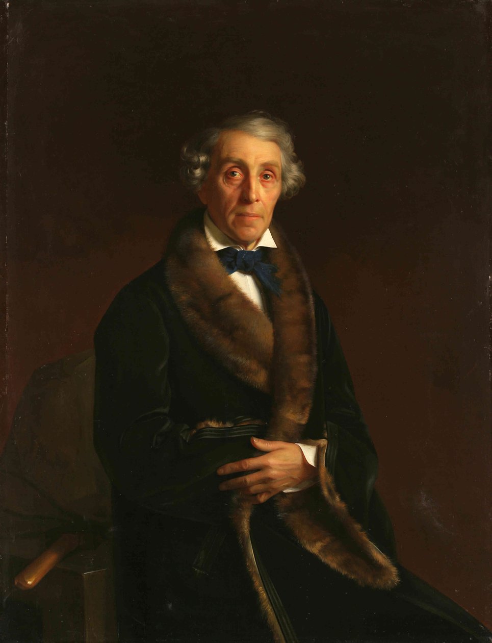 Portræt af Fjodor Petrovich Tolstoy af Sergey Konstantinovich Zaryanko