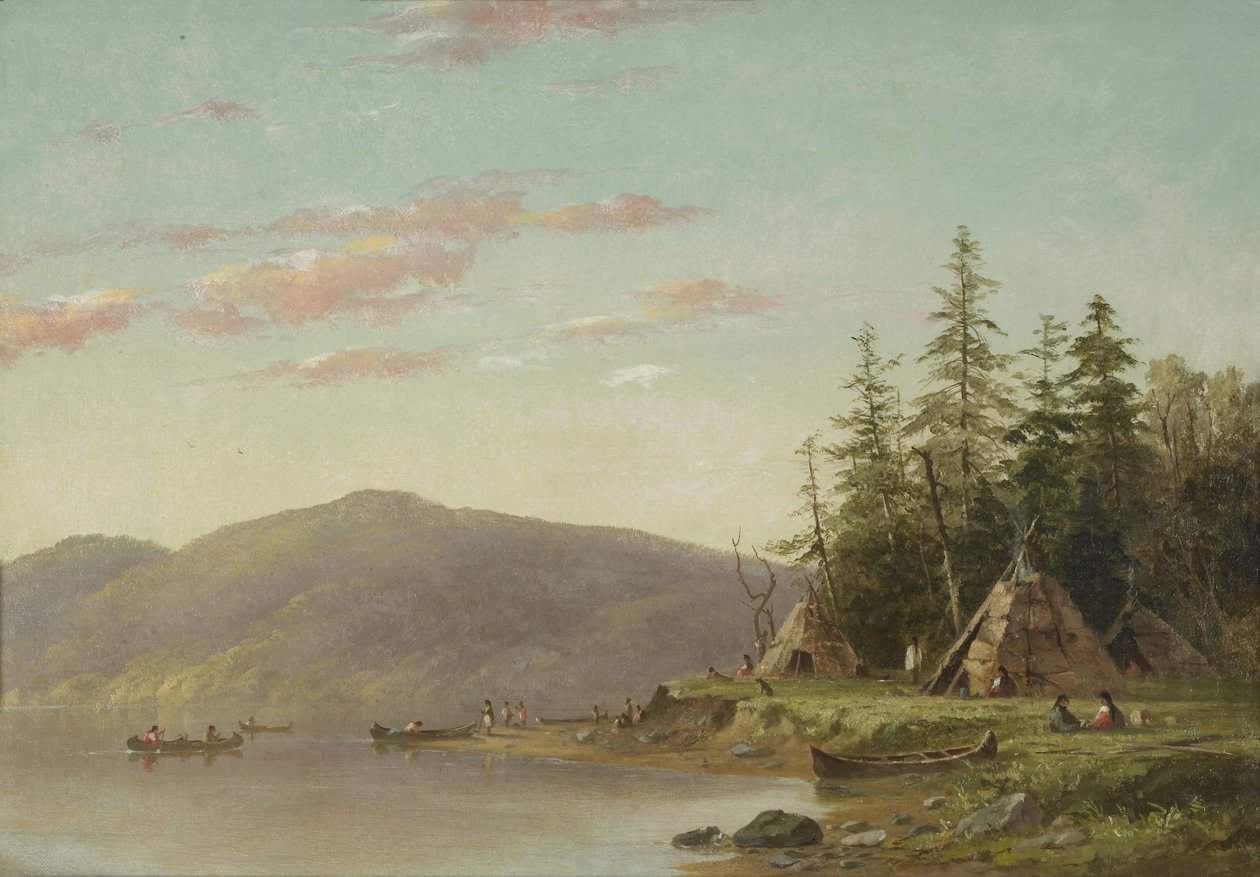 Chippewa-lejren på Upper Mississippi af Seth Eastman