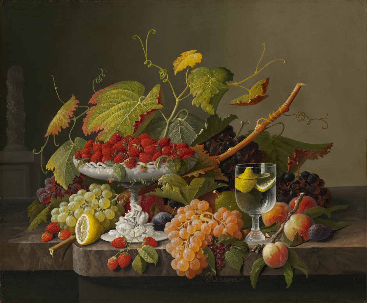 En overflod af frugt, ca. 1860. af Severin Roesen