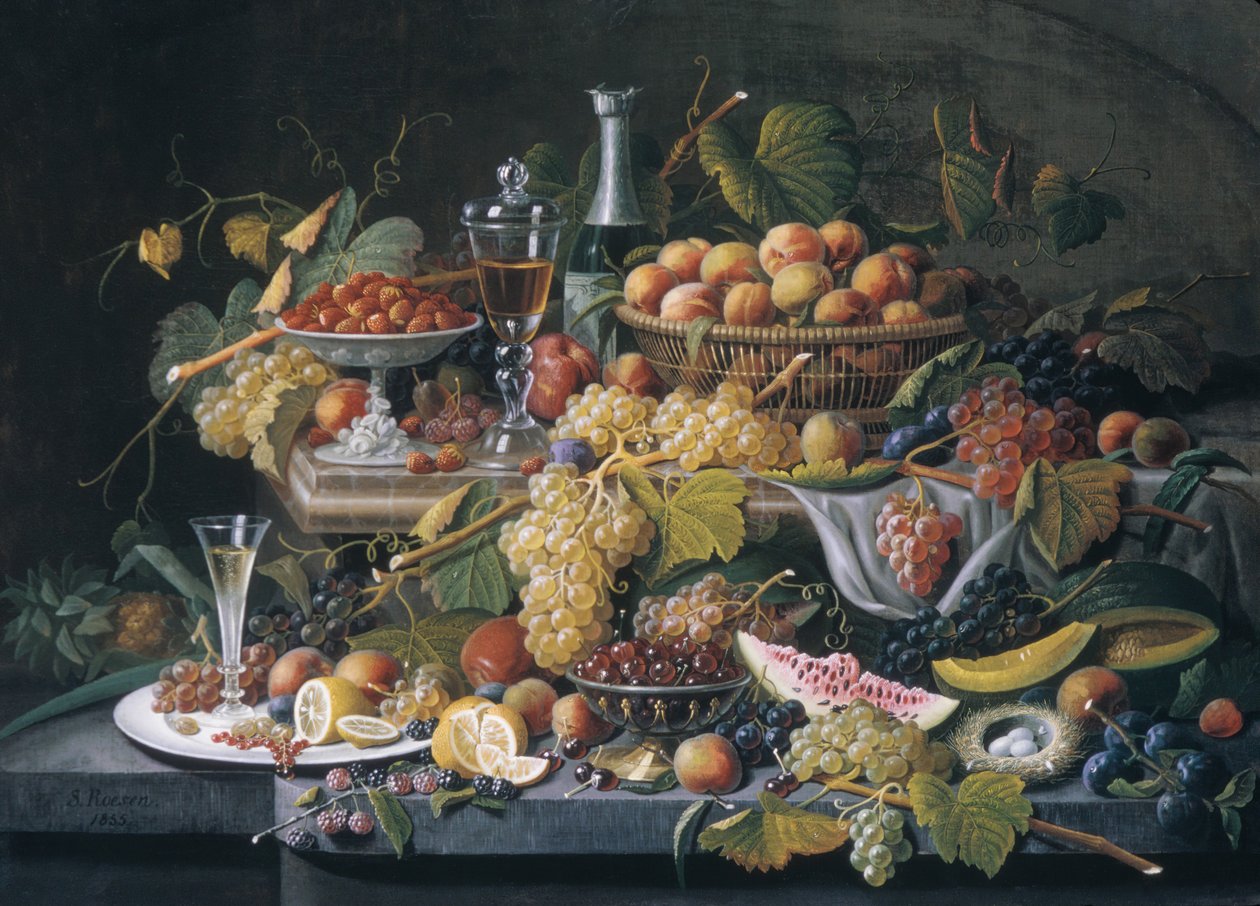 Stilleben: Frugt, 1855. af Severin Roesen