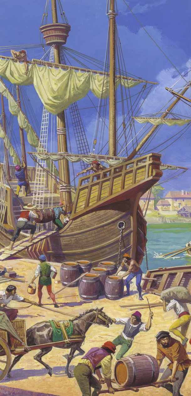 Ferdinand Magellans flåde af Severino Baraldi