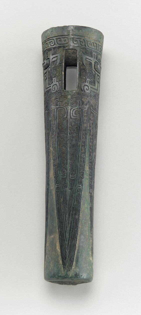 Vogn montering: akselkappe (bronze) af Shang Dynasty Chinese School