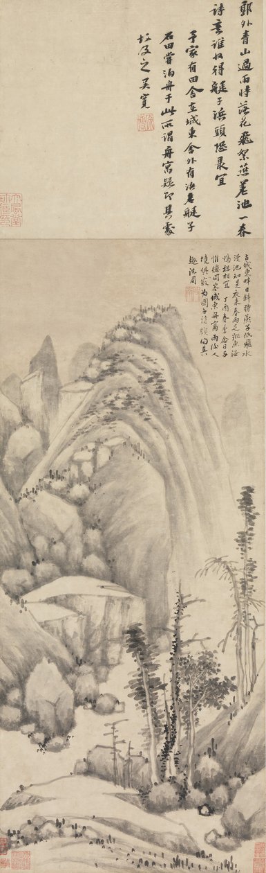 Anchorage on a Rainy Night, 1477. af Shen Zhou