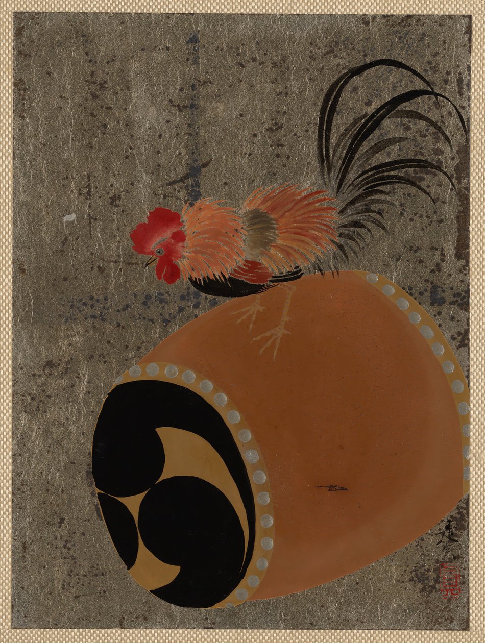 Hane på tromme, 1882. af Shibata Zeshin