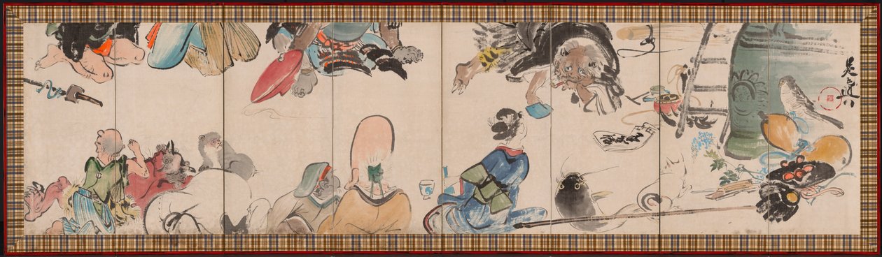 Indsamling af Otsu-e-emner, slutningen af 1800-tallet. af Shibata Zeshin