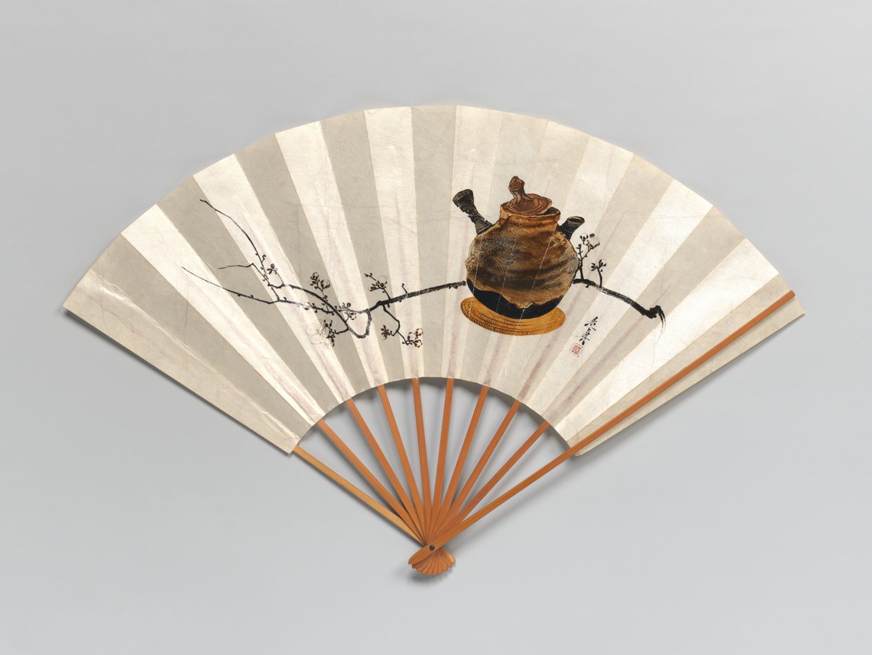 Blommegren og tekande. af Shibata Zeshin