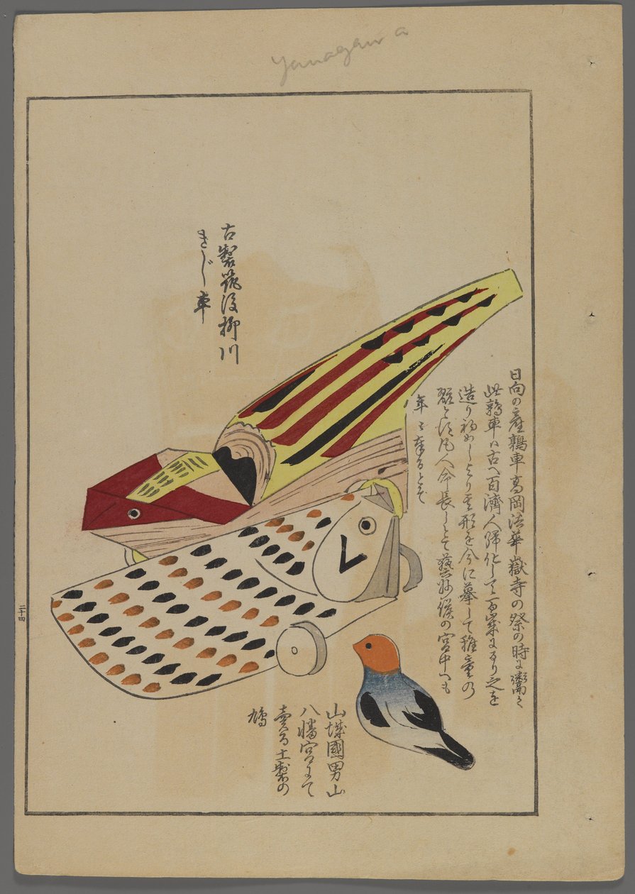 Japansk legetøj, fra Unai no tomo (A Childs Friends) af Shimizu Seifu, 1891-1923. Fugl, fisk og krybdyr. af Shimizu Seifu