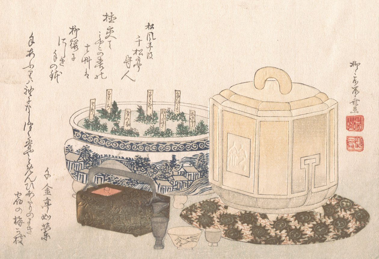 Ildholder og blomsterpotte, 1800-tallet., 1800-tallet. af Shinsai