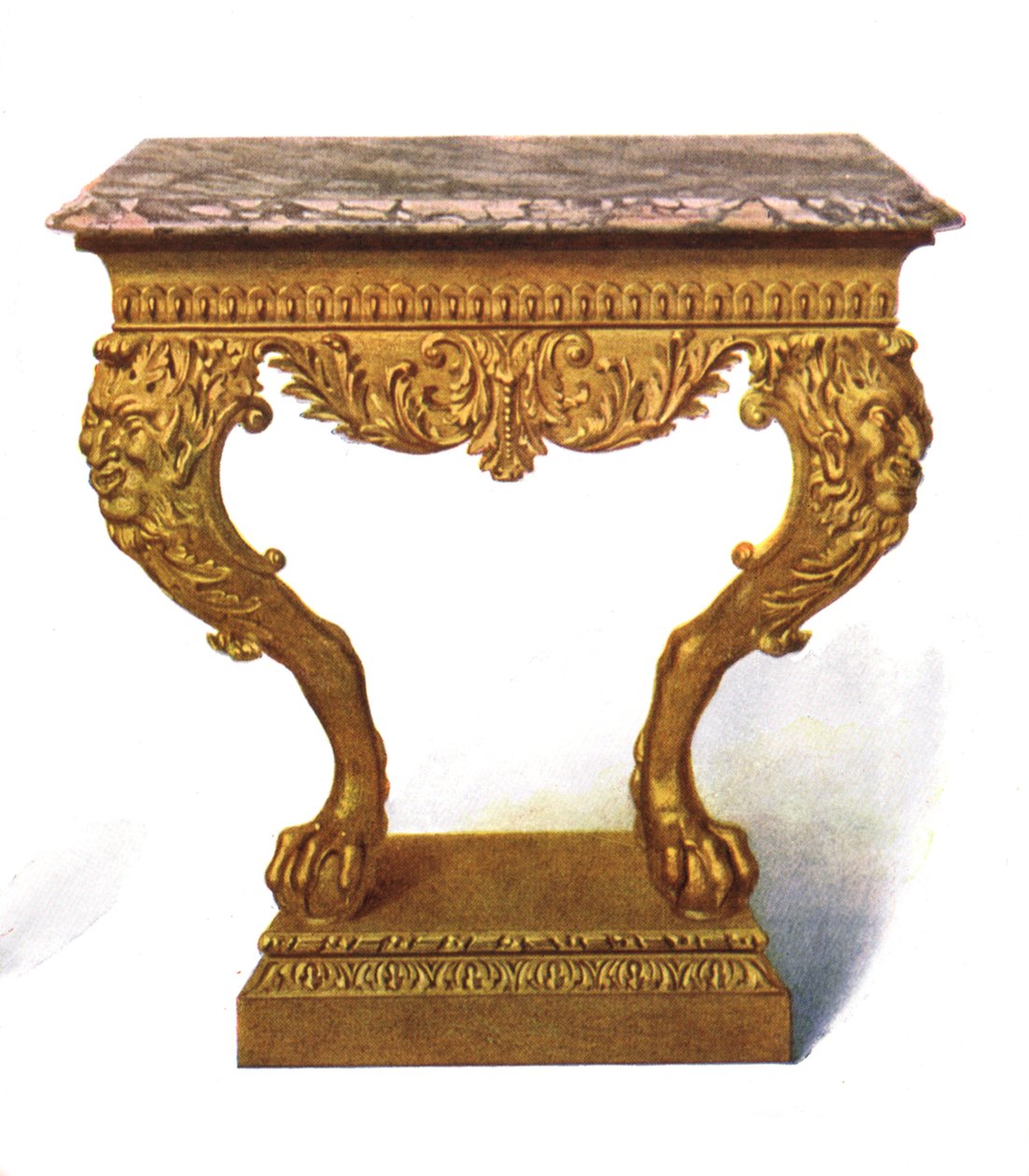 Forgyldt konsolbord, 1906 af Shirley Charles Llewellyn Slocombe