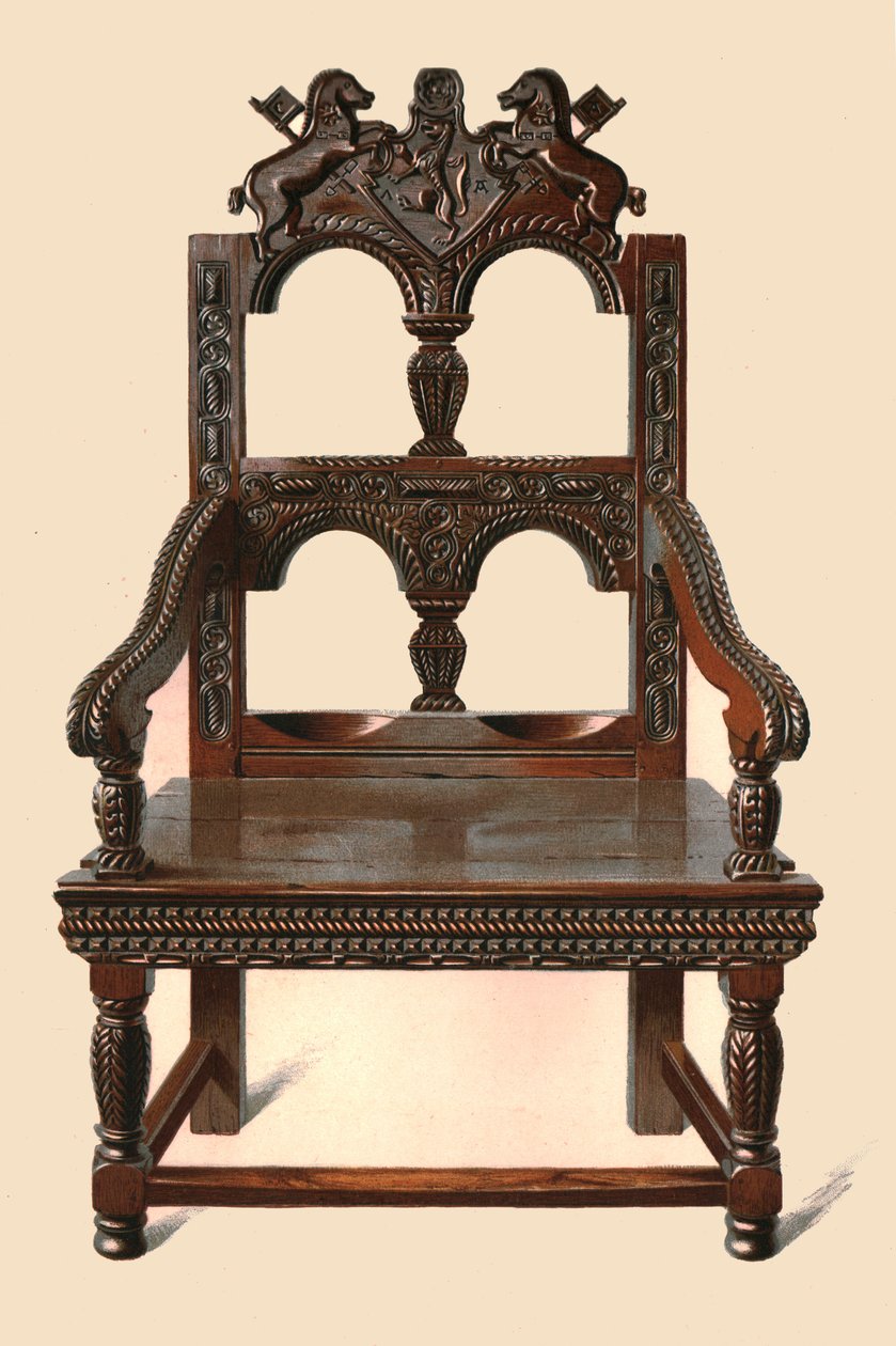 Eg Cacqueteuse stol, 1904 af Shirley Charles Llewellyn Slocombe