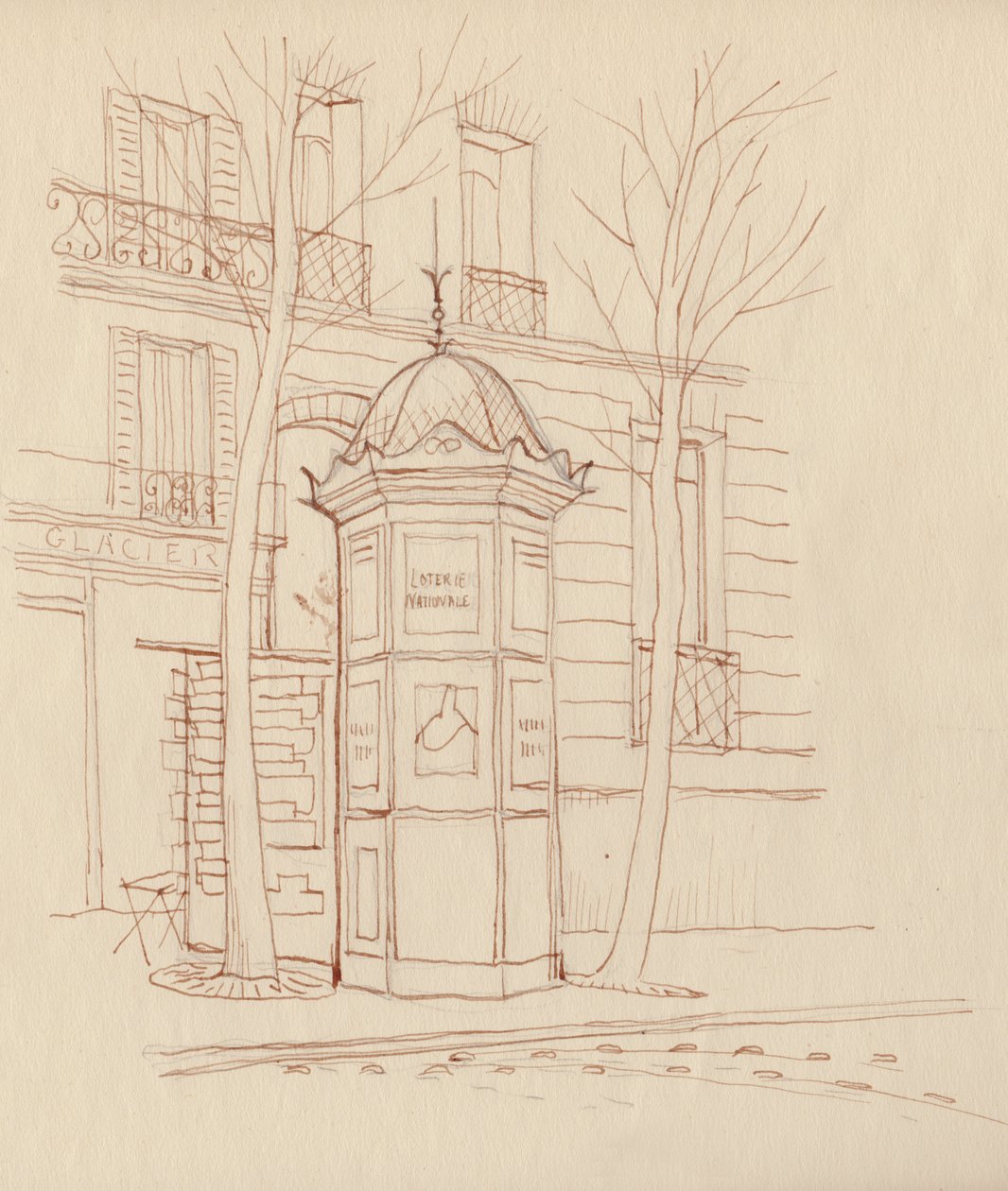 Annoncespalte, Paris, Frankrig, 1951. af Shirley Markham