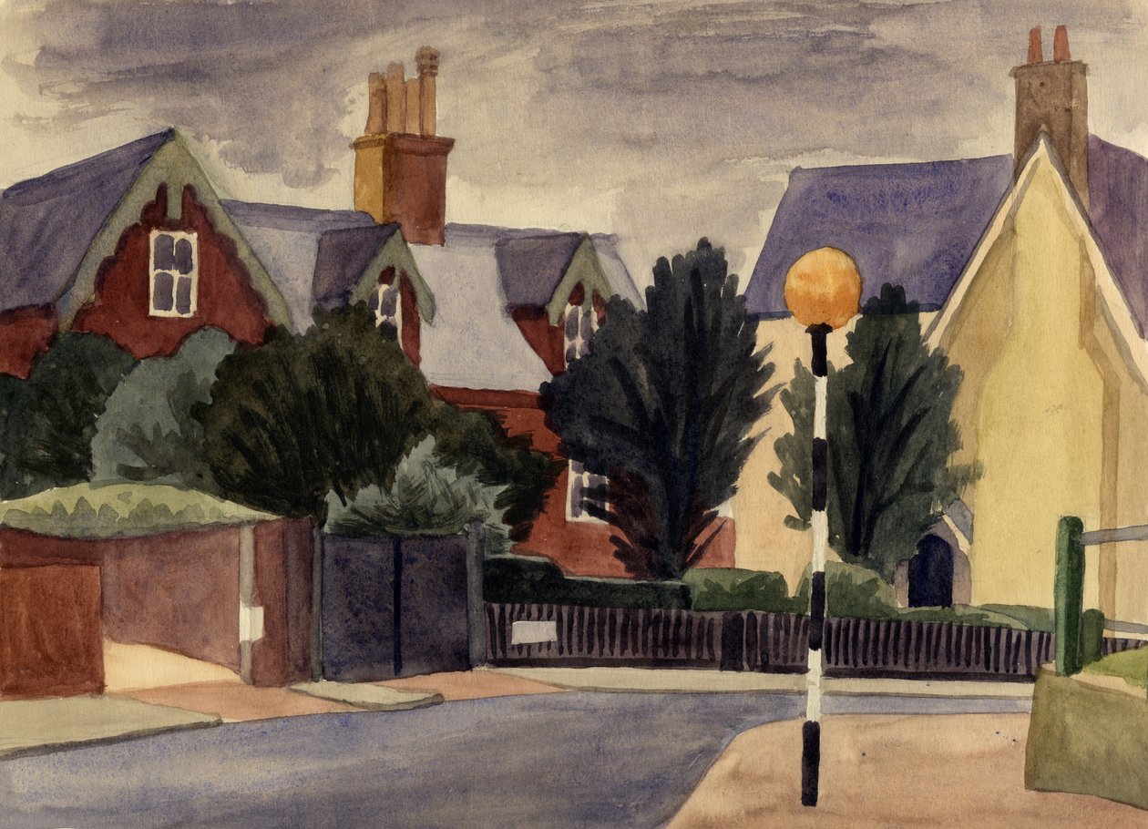 Belisha-fyrtårn, c1951. af Shirley Markham