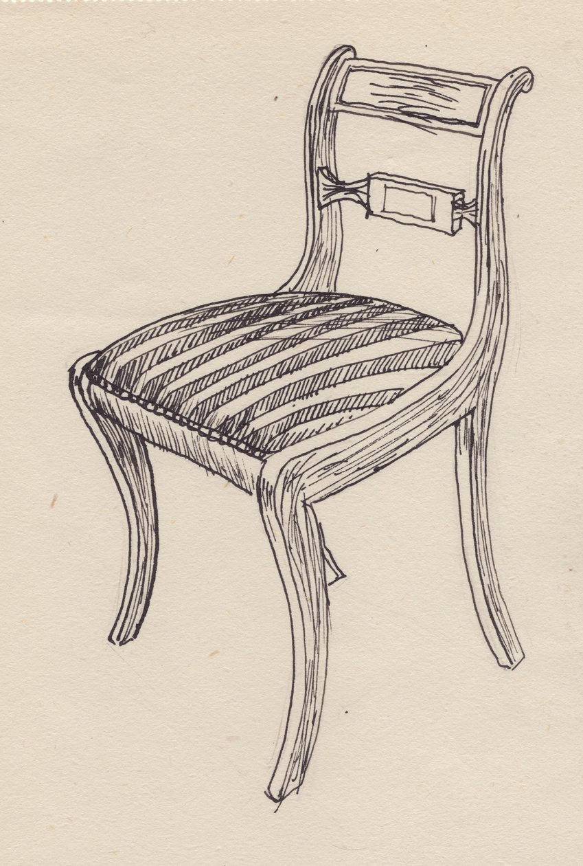 Stol med stribet sæde, 1951. af Shirley Markham